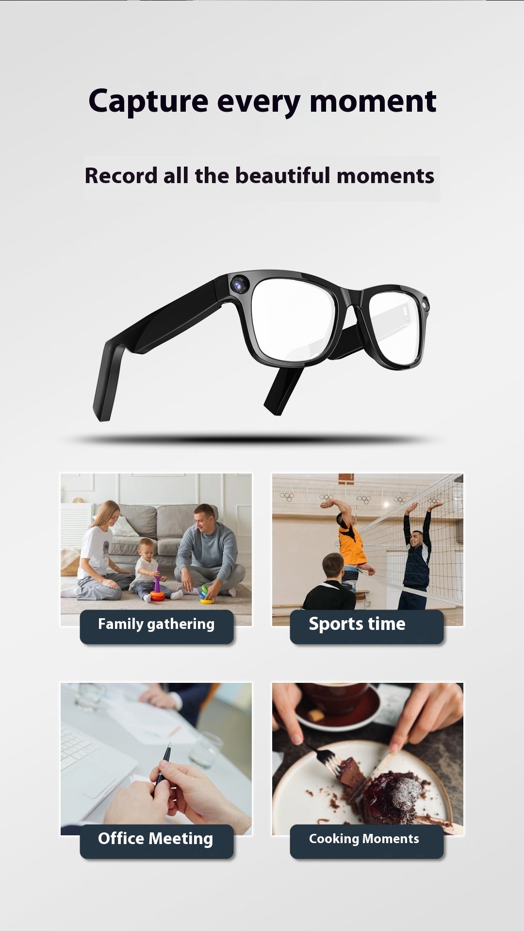 Gafas inteligentes con cámara de IA