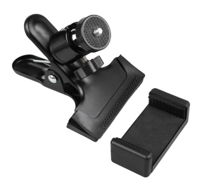Soporte con clip para guitarra y teléfono